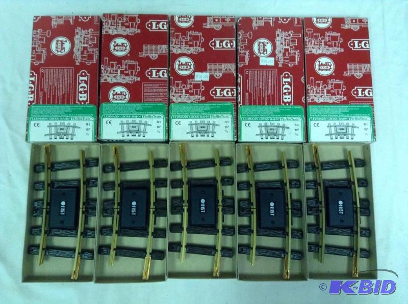 lot 140 image: (5) LGB #1115 T Railroad Train Tracks G Scale