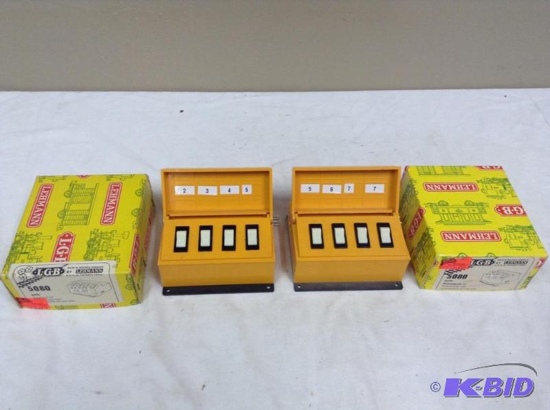 lot 149 image: 2 LGB #5080 G Scale Power Switching Control Boxes