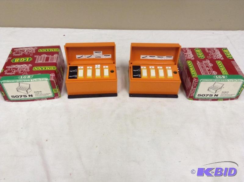 lot 152 image: 2 LGB #5075 N Momentary Switch Box Controllers G Scale