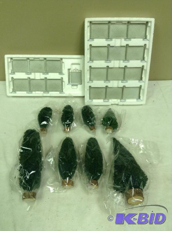 lot 161 image: Dept 56 Fence and Tree Accessories