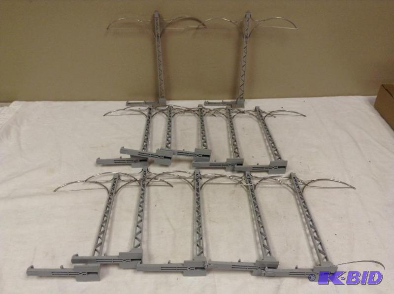 lot 166 image: 12 LGB #6000 G Scale Catenary Wire Masts