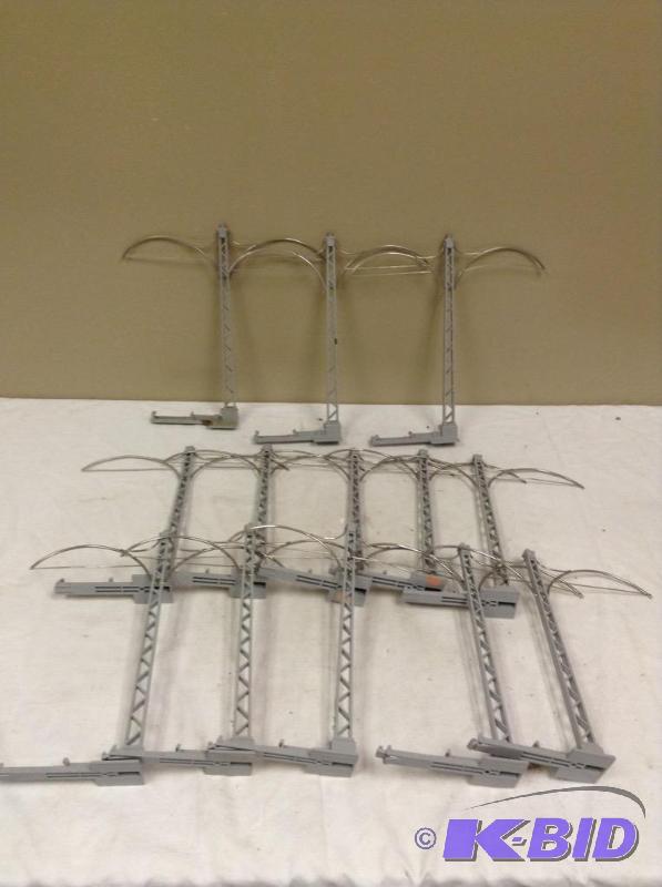 lot 170 image: 12 LGB #6000 G Scale Catenary Wire Masts