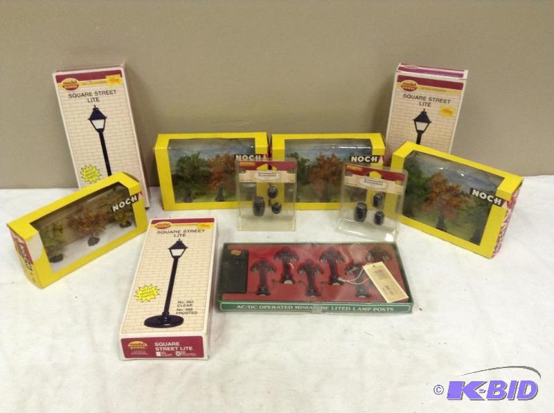 lot 173 image: Railroad Train Light Poles and Tree Accessories