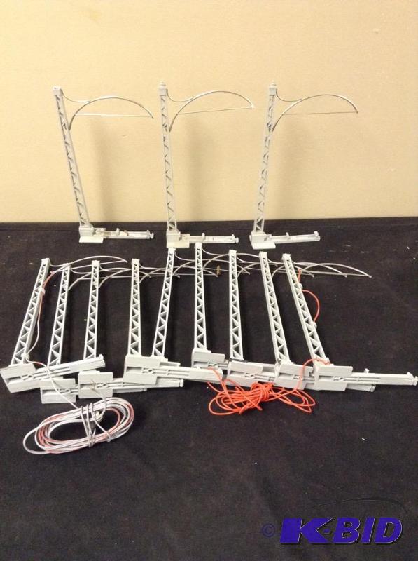 lot 211 image: 12 LGB #6000 Catenary Wire Masts G Scale