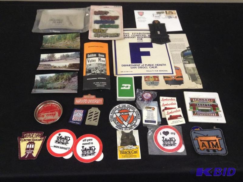 lot 276 image: Assortment Railroad Train Memorabilia