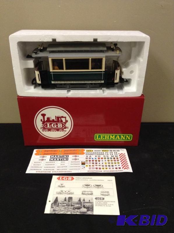lot 9 image: LGB 25 Electische Strassenbahn Weimar Railroad Train Car
