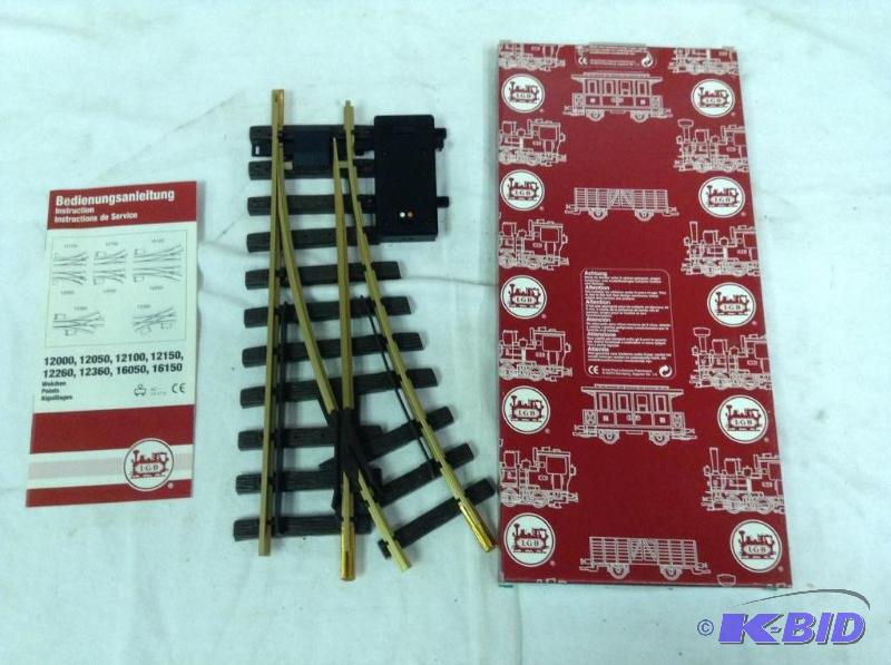 lot 94 image: LGB #12150 Electric Point Left Train Track G Scale