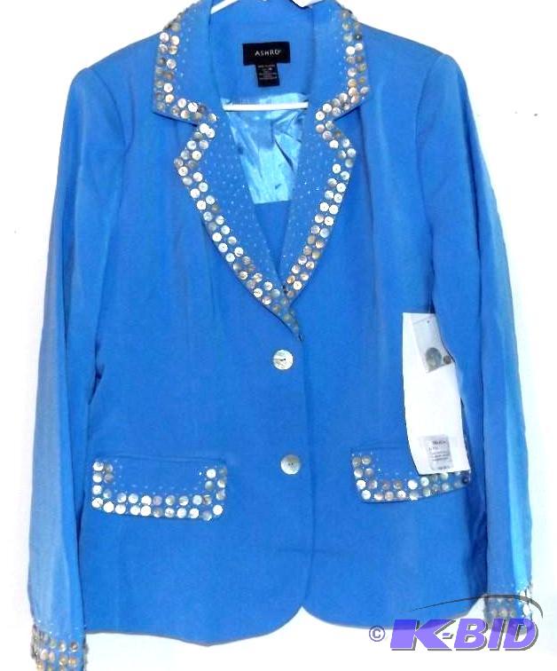 Ashro blue jacket with skirt