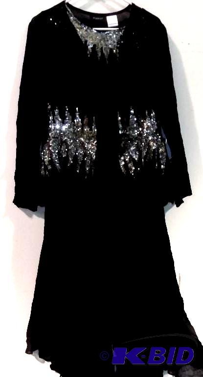 Ashro black dress and sheer cami with beading