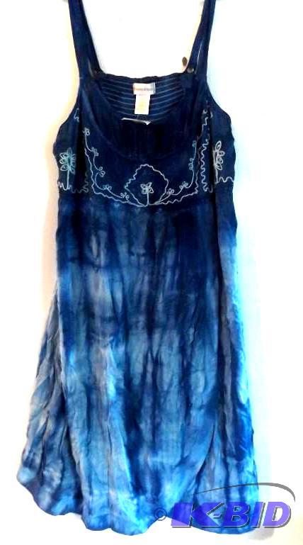 Monroe and Main blue tie-dyed sundress