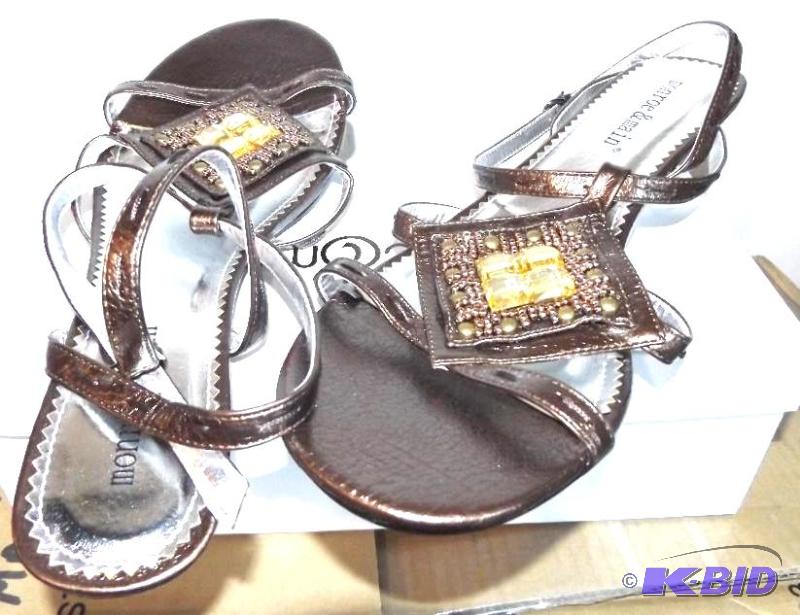 Monroe and Main grecia ankle strap bronze sandal