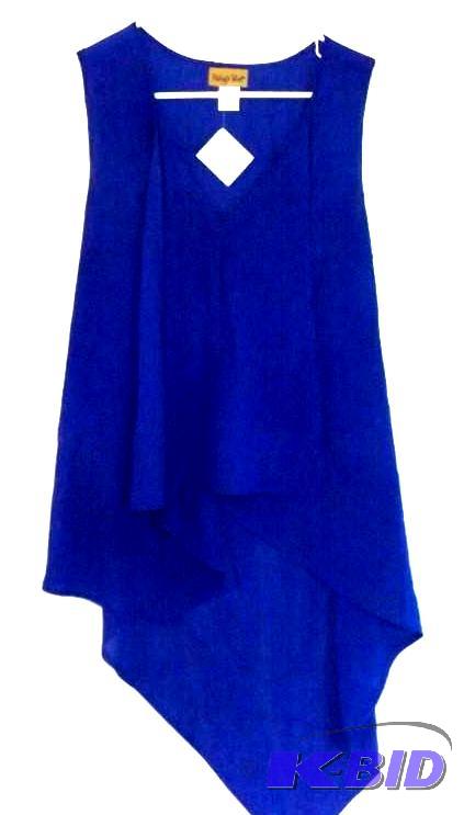 Midnight Velvet electric blue sheer tank