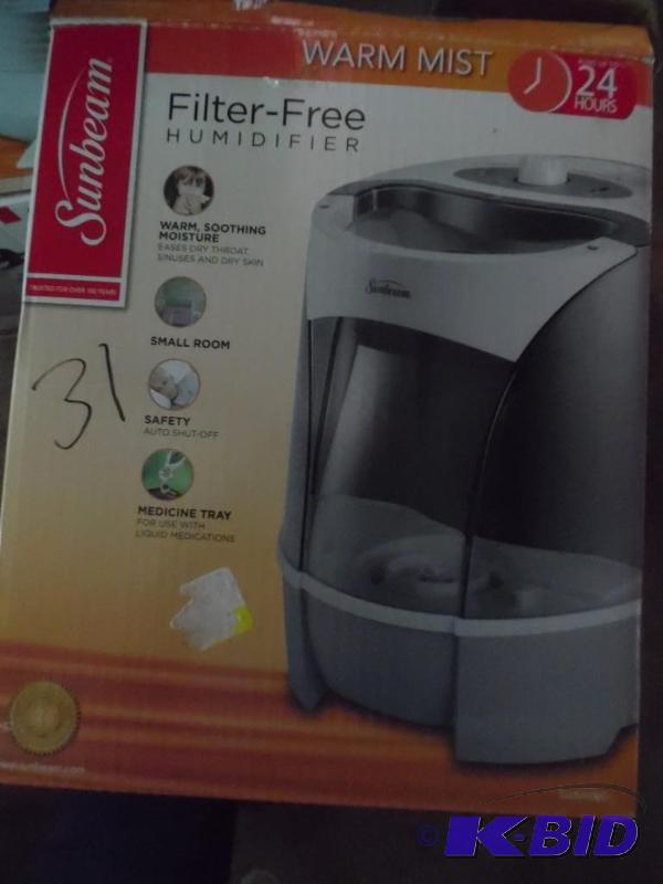 Sunbeam Warm Mist Filter Free Humidifier
