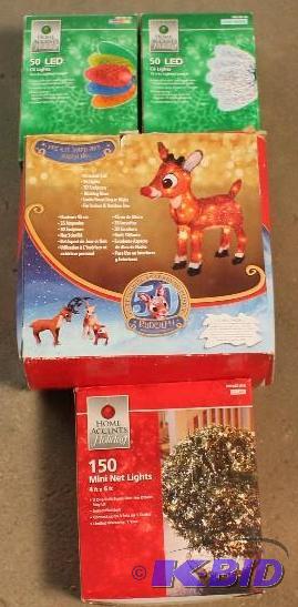 Rudolph Light Up and 3 other Christmas Items