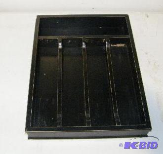 Solid Wood Rustic Black Silverware Organizer ...