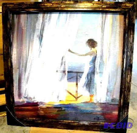 Woman in the Window Print - 36&quot x 36&quo...