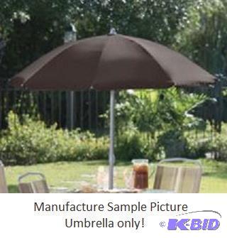 Brown Folding Umbrella - Silver post - Umbrel...