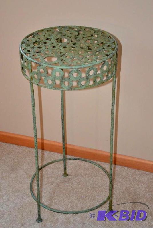Possibly Vintage Green Plant stand 13&quotx ...