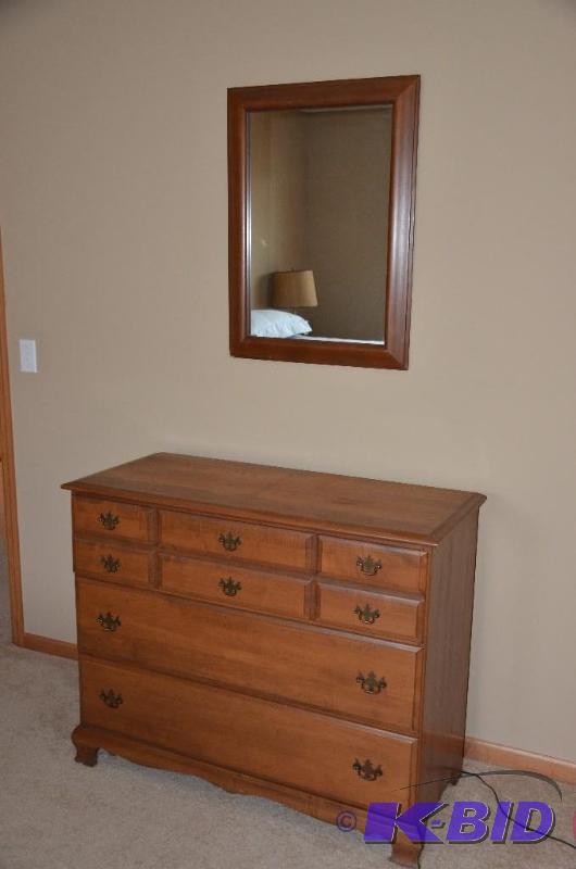 Wooden dresser and mirror 18&quotx33&quotx4...