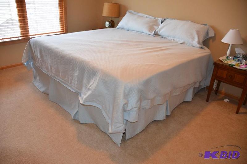 King size wooden headboard and king size Pill...