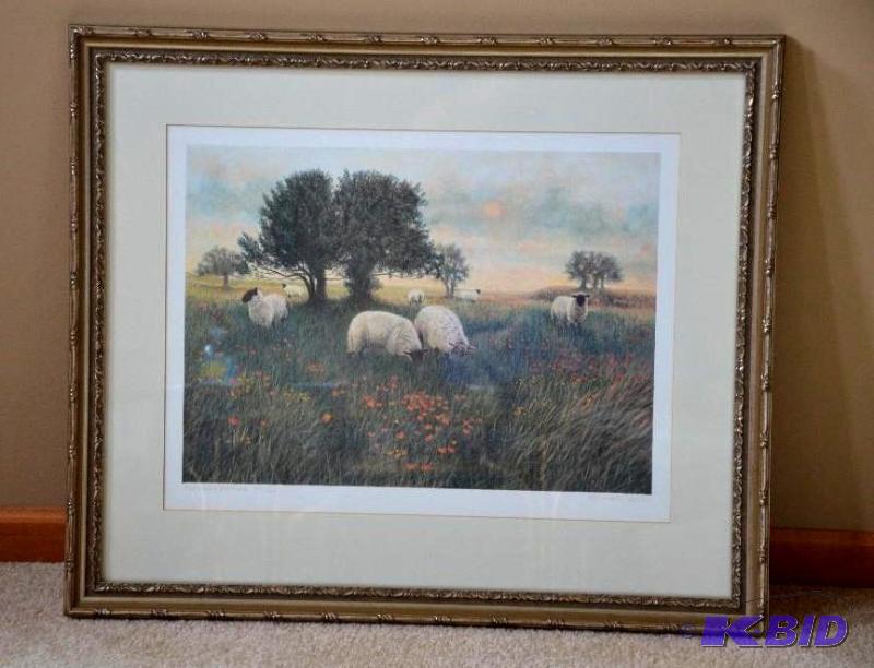 Signed Kenneth Leech &quot Evening Pasture&q...