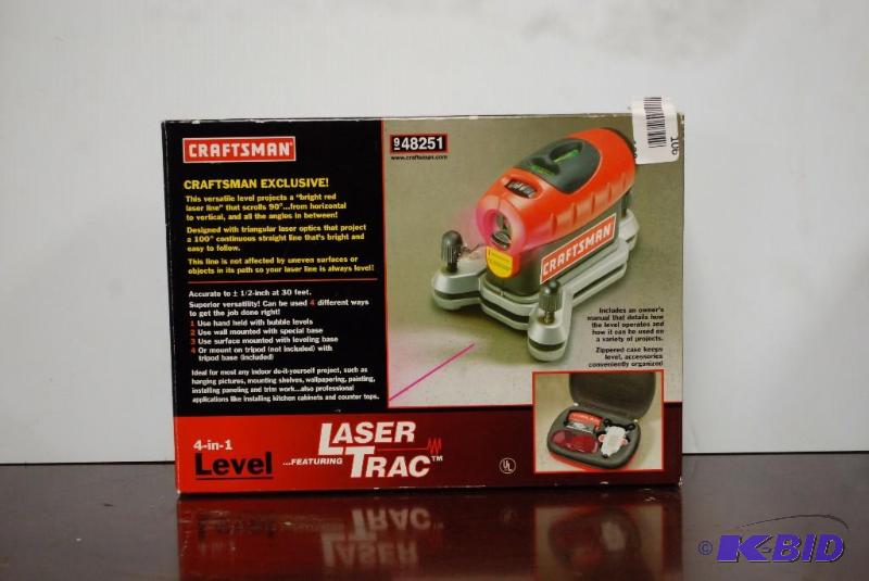 lot 106 image: Craftsman 4-in-1 level Laser Trac. Craftsman ...