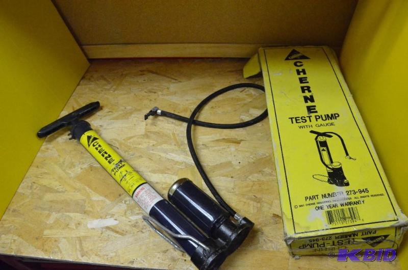 lot 118 image: Cherne test pump with gauge. Part number 273-...