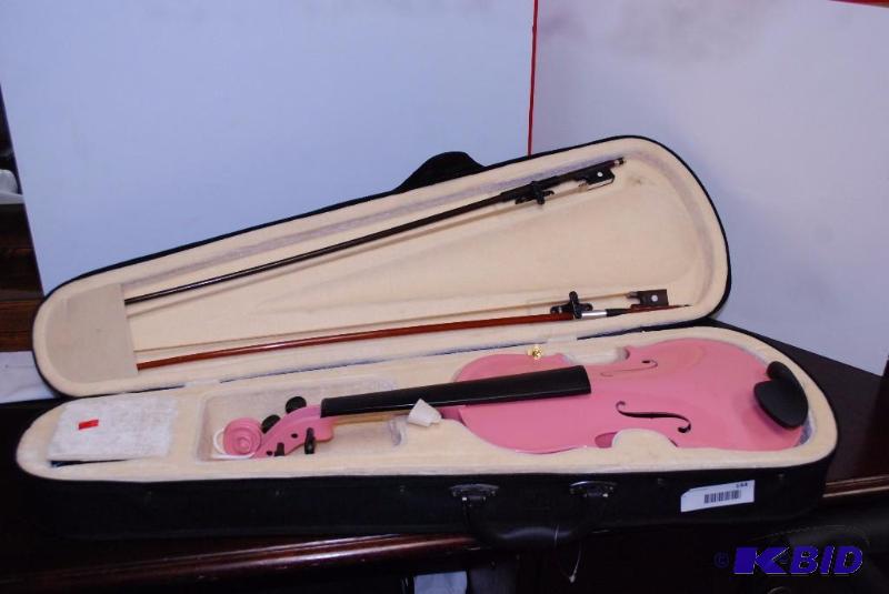 lot 144 image: Aria 1851 Model No. AR 001 Pink Violin Wood w...