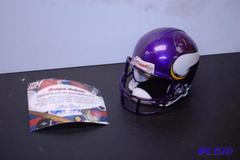 lot 147 image: Vikings Christian Ponder SIGNED small Helmet ...