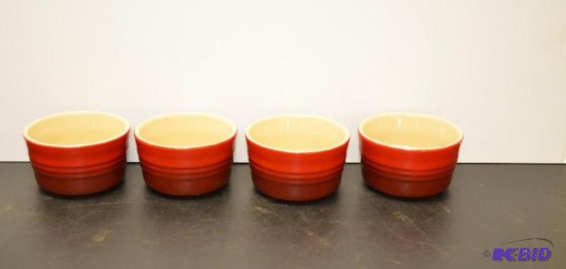 lot 171 image: 4 Red Le&nbspCreuset Mini Bowls...