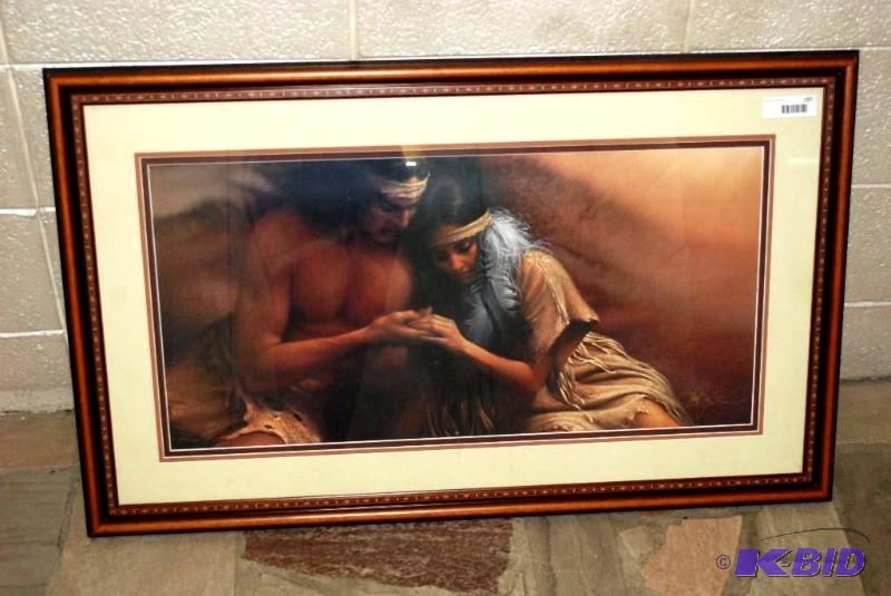 lot 197 image: Native American Art framed by Eyes of the Wil...