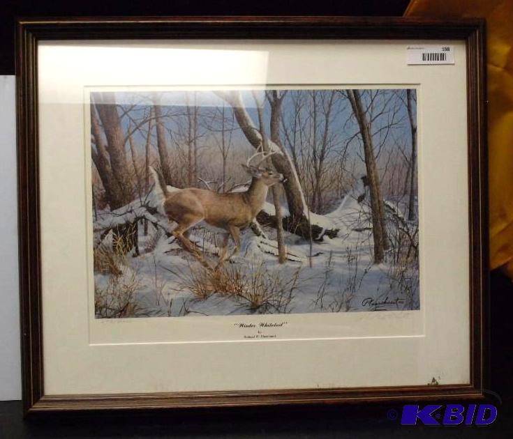 lot 198 image: Art Winter Whitetail by Richard Plasschaert, ...
