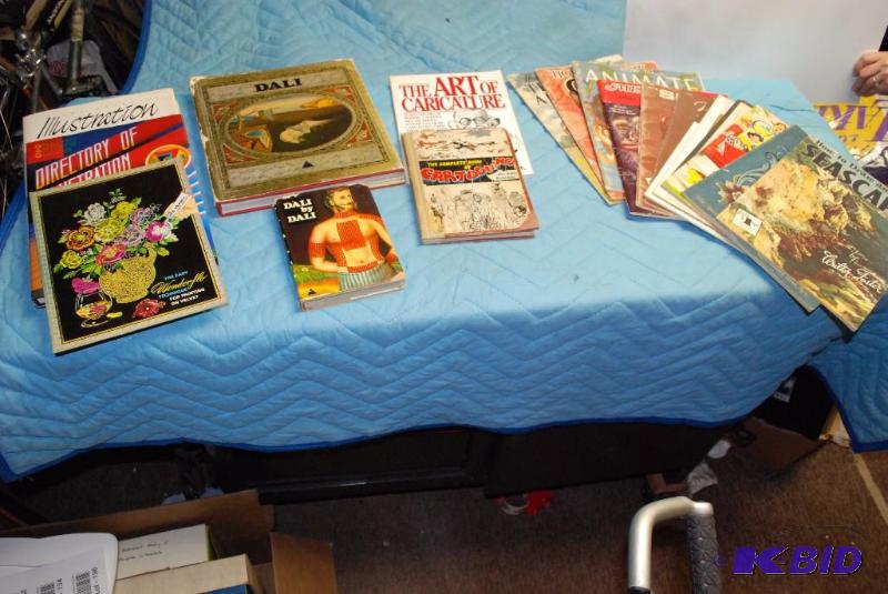 lot 199 image: Lot of books on art, cartoon illustrations, h...
