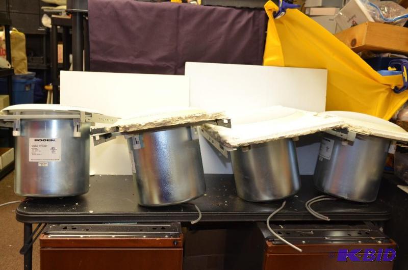 lot 215 image: 4 Bogen HFCSI Recess mounted Ceiling speakers...