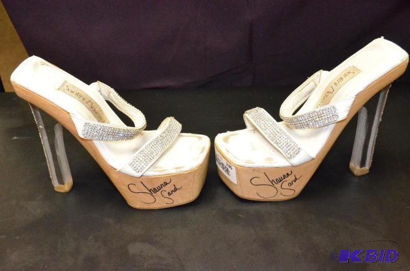 lot 236 image: Pair of Santini Maravdi shoes signed by Shaun...