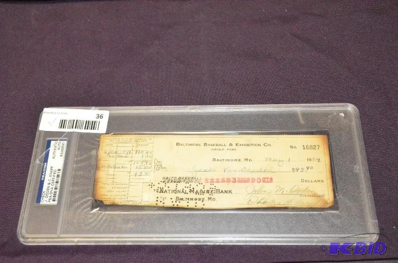 lot 36 image: 1939 Authentic Baltimore&nbspOrioles&nbspCh...