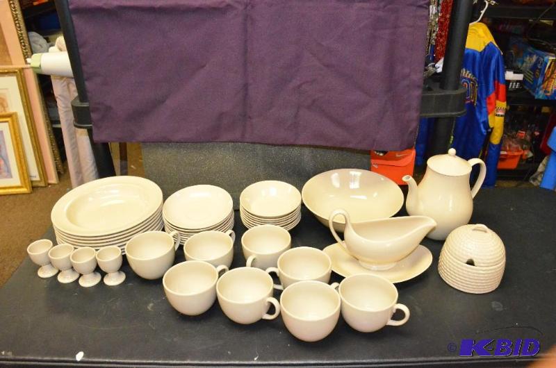 lot 37 image: Large lot of Wedgewood Drabware dishes Made i...