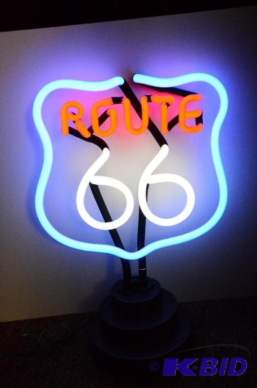 lot 4 image: Route 66 Lighted Neon sign...