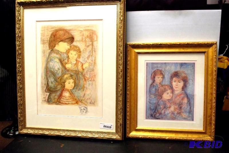 lot 47 image: 2 Edna Hibel paintings, &quotAlexis &am...