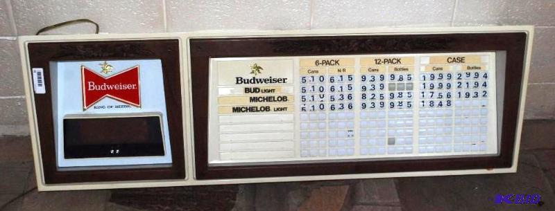 lot 50 image: Budweiser electric sign Anheuser Busch, Inc. ...
