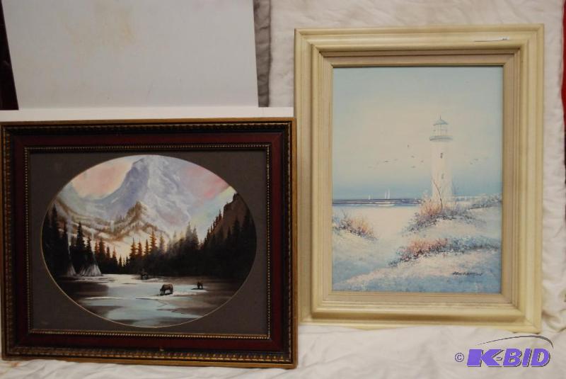 lot 55 image: 2 Oil Paintings&nbsp1 signed Henderson....