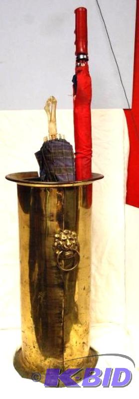 lot 56 image: Antique Brass umbrella holder-umbrellas not i...