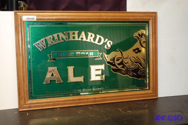 lot 57 image: Vintage Weinhards&nbspBlue Boar Ale Glass W...