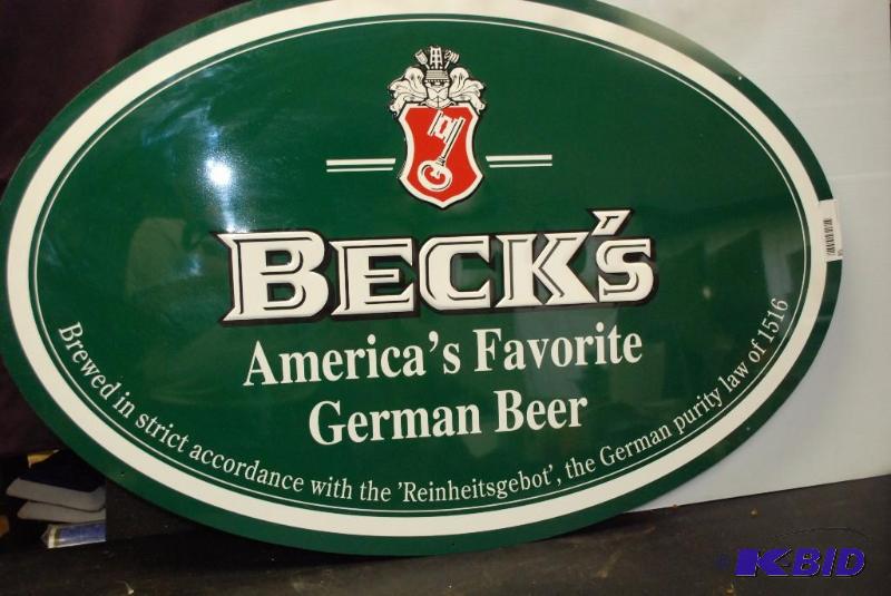 lot 58 image: Becks Americas&nbspFavorite German beer sign...