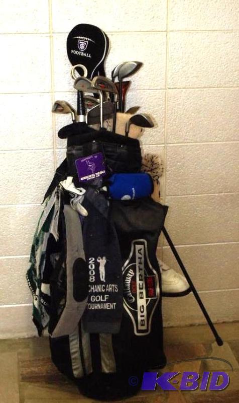 lot 61 image: Callaway Big Bertha golf bag with golf clubs ...
