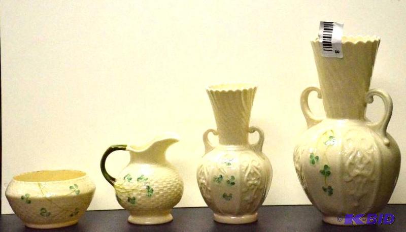 lot 8 image: 2 Vintage Irish Belleek&nbspParian China&nbs...