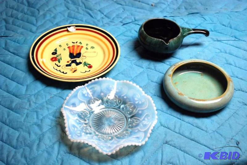 lot 89 image: Fenton Dish, Quimper plate made in France, Po...