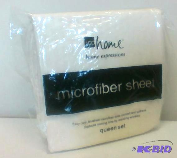 JCPenny Home Queen Microfiber Sheet Set Embossed Egret