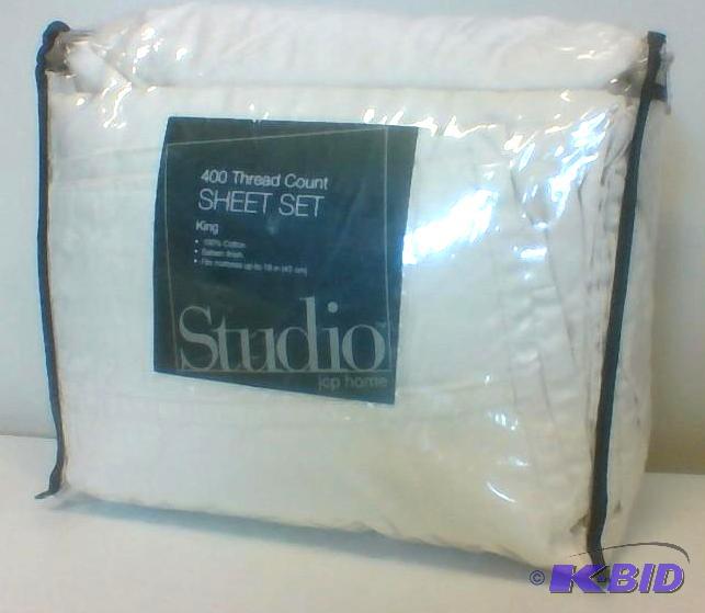 JCPenny Studio King Sheet Set Egret