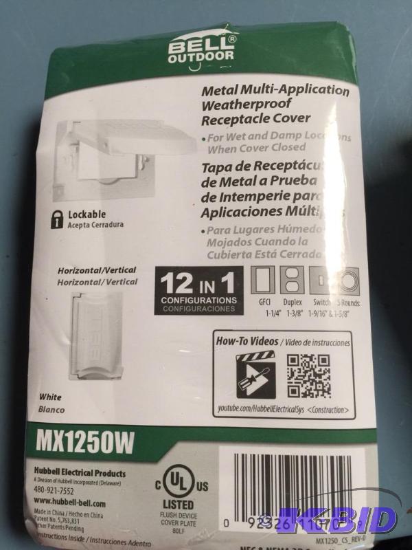 6 Metal multi application weatherproof receptacle covers